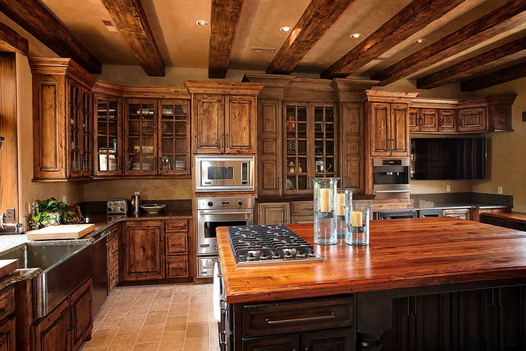 Rustic Beams | Gallery | Custom Wood Products - Handcrafted Cabinets